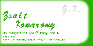 zsolt komaromy business card